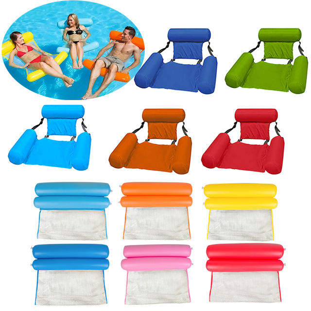 Summer Inflatable Foldable Floating Row Swimming Pool Water Hammock Air