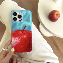 Water Ripple Blue & Red Apple Phone Case - iPhone 13 Mini (SMT4813 Color)