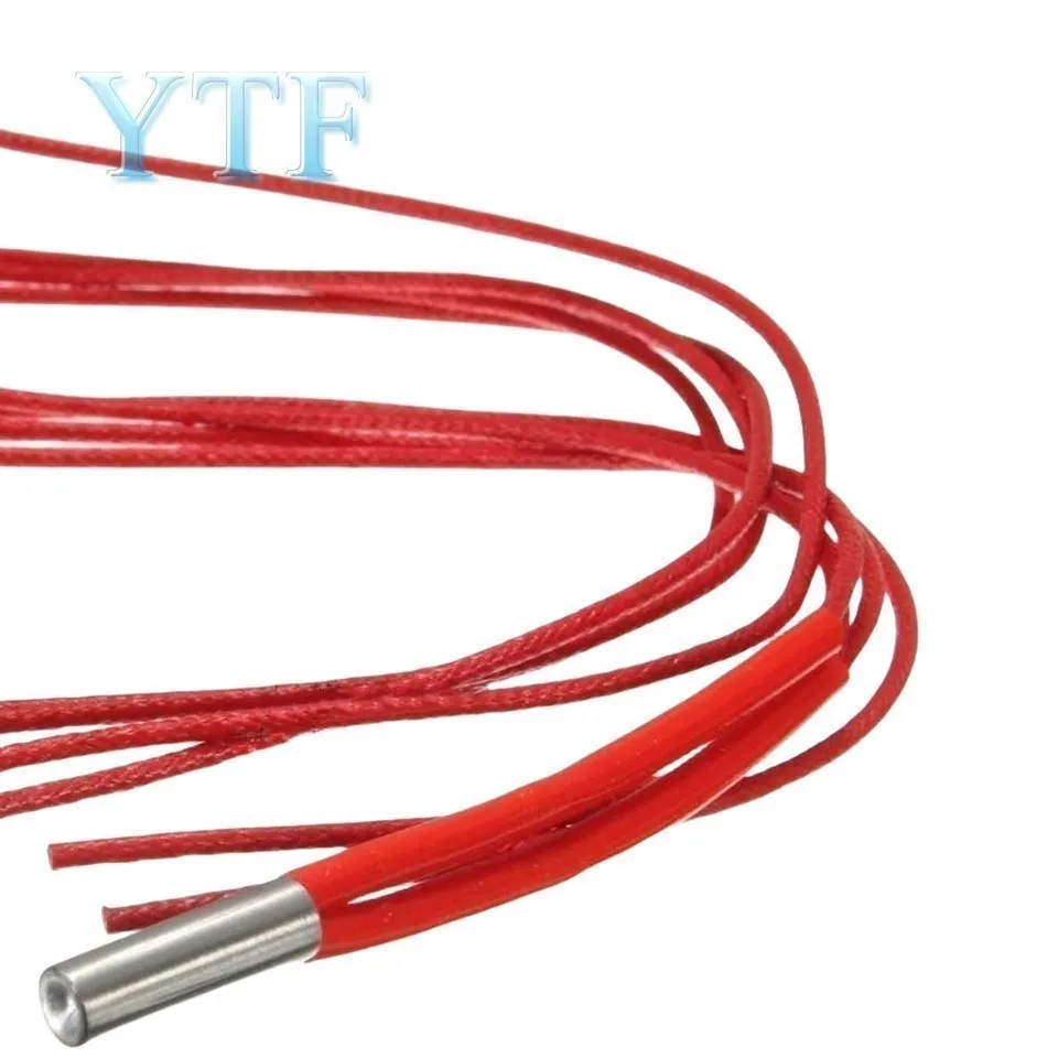 3D 프린터 카트리지 히터, Cr6 se MK Mendel Reprap 압출기 부품, 열 부품, 12V, 24V, 40W, 50W, 6*20mm, 15mm, 30mm, 11cm, 1m