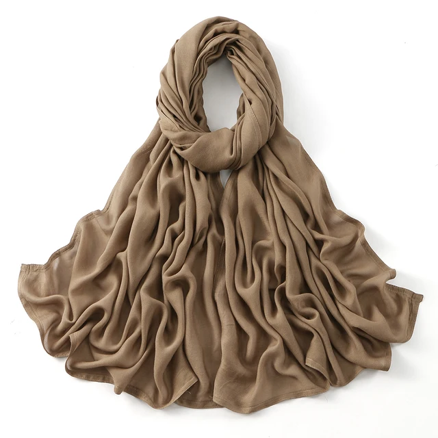 185*75 cm musulman Modal Hijab rayonne coton châles pour femmes mince plaine écharpe grande taille foulard islamique Turban bandeau