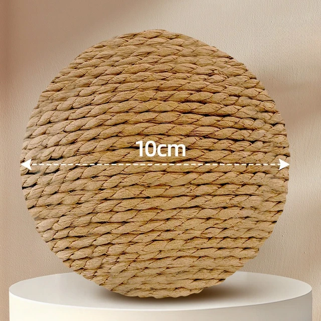 Cat Toy Ball 10cm Large Wear-resistant Paper Rope Sisal Cat Toy Ball Pets Interact and Bite Woven Ball 6