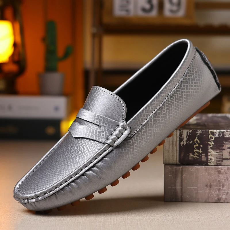 MAEDEF Shoes for Men Luxury Wedding Party Breathable Slip on Driving Shoes High Quality Outdoor Casual Flats Shoes Male Loafers