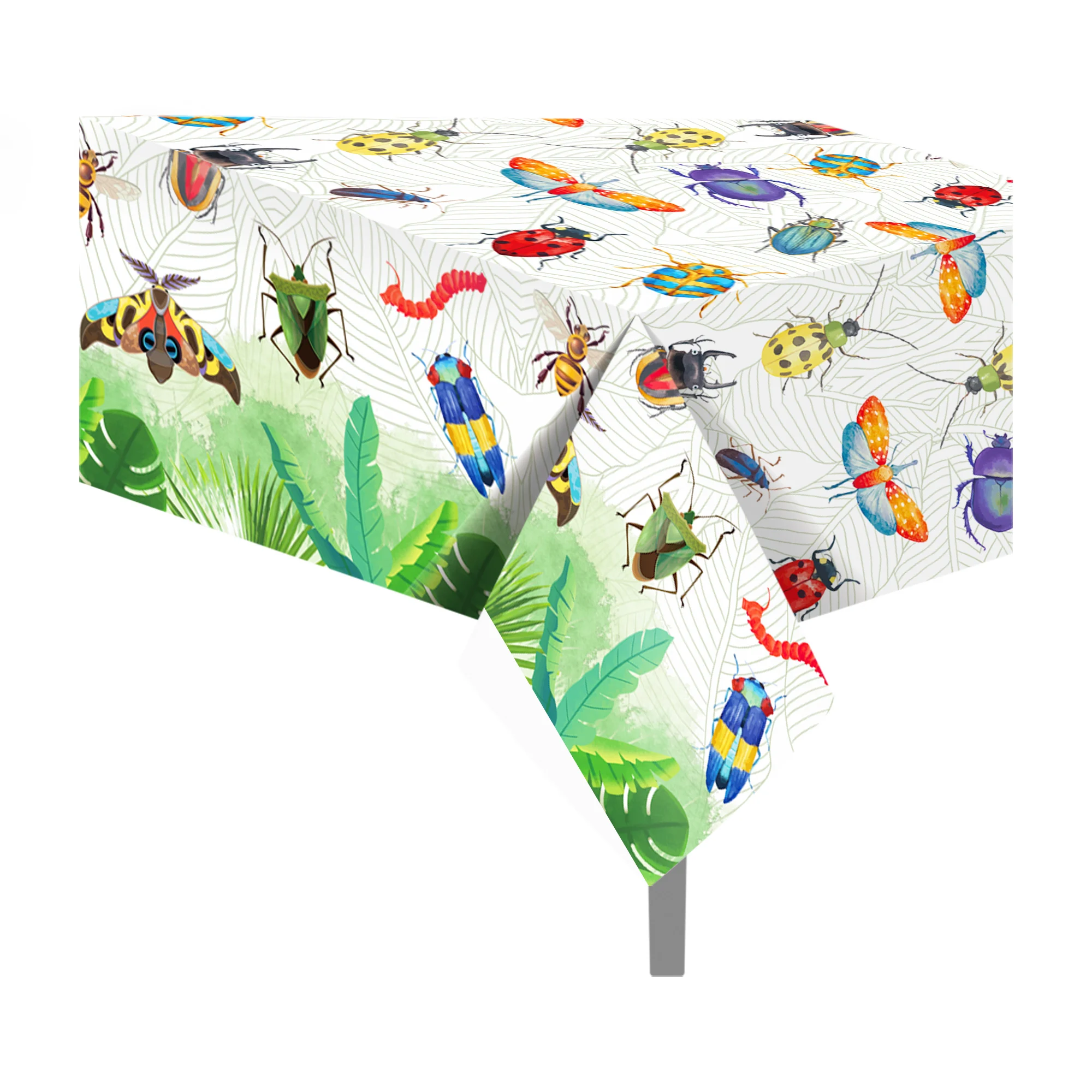Cartoon Frühlings-Insekten und Wildtiere Geburtstags-Party-Hintergründe Dekorationen Banner Kuchenständer Tischdecken Party-Zubehör – Detail 2