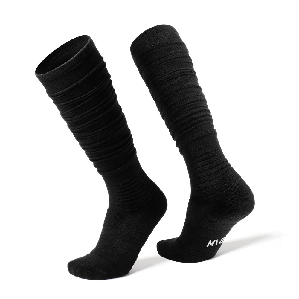 Cotton Long Adult Rugby Socks Men Thickened Cushioning Soccer Sports Running Football Socks