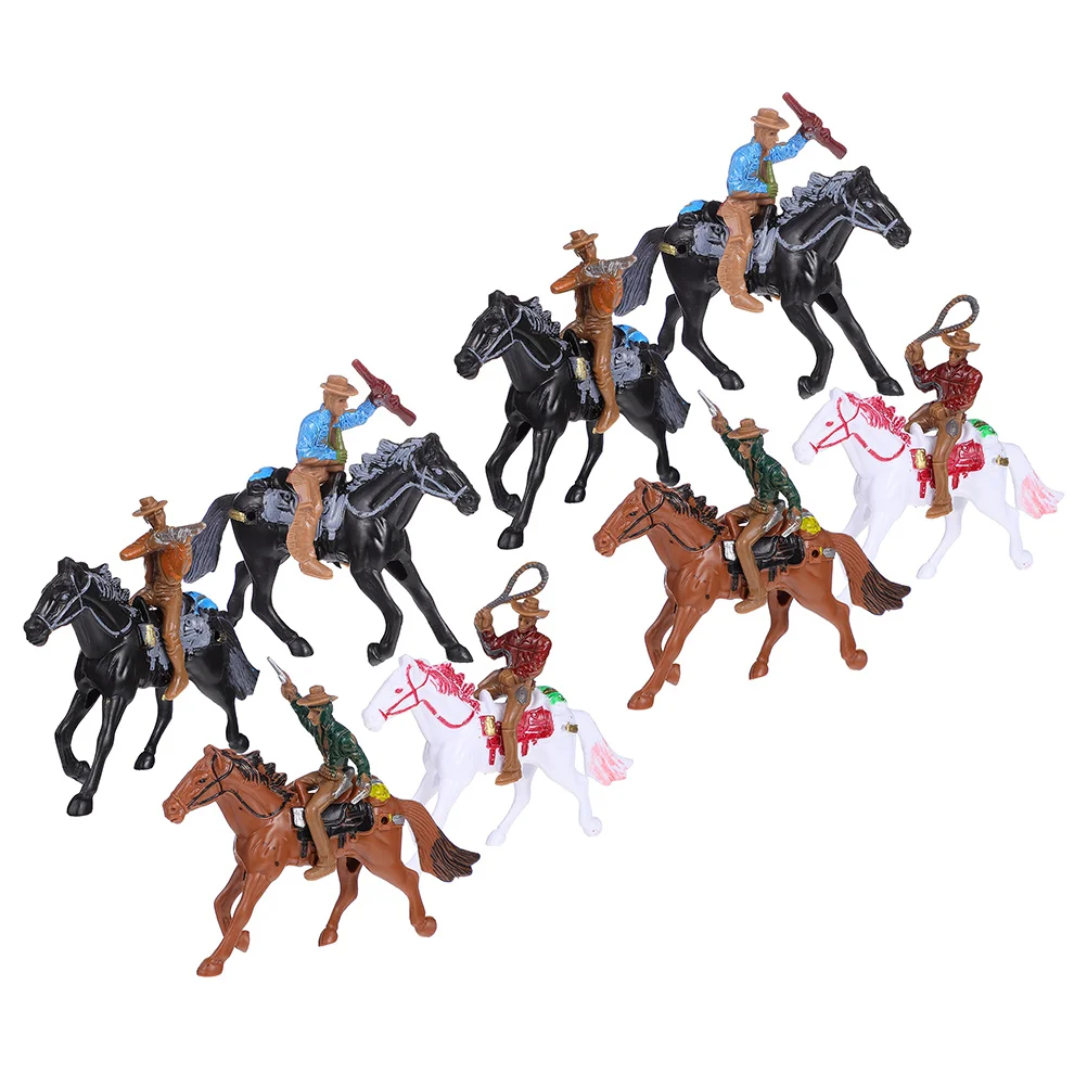 

Ganazono Action Figures Indian Playset Mini American Figures 8Pcs Wild West Miniature Kids Children School Project