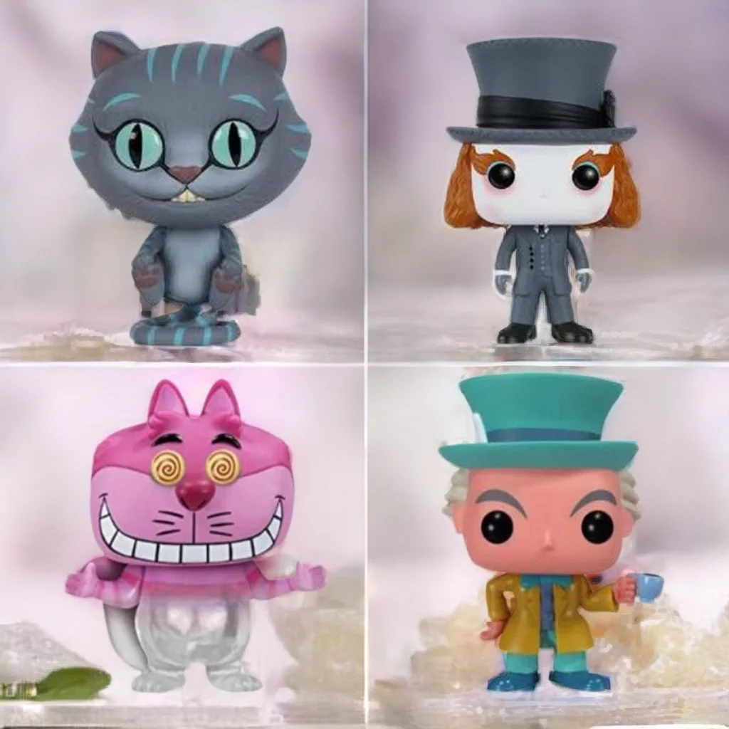 

Alice in Wonderland Chessur Cat Mad Hatter CHESHIRE Vinyl Action Figures Collection Model Toys for Children