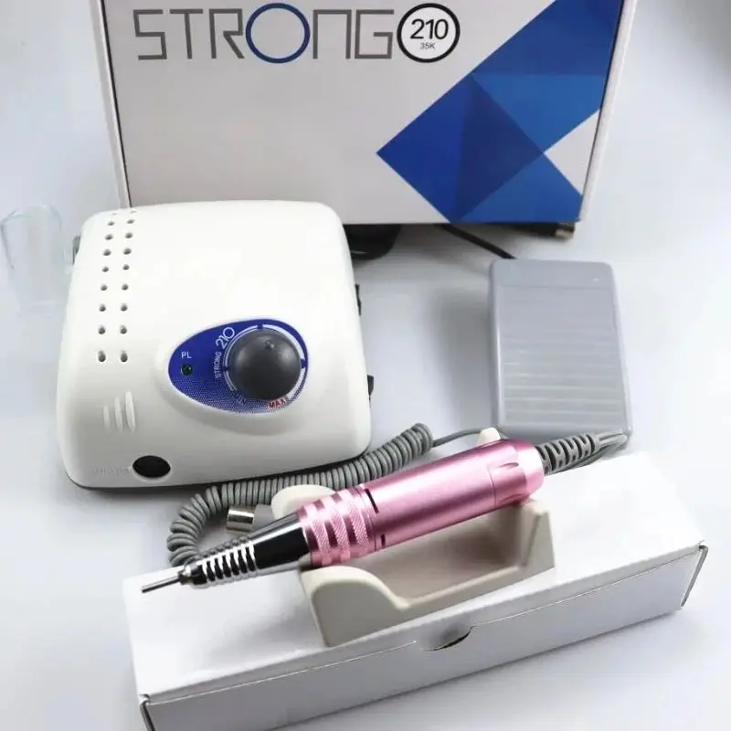 Strong 210 Nail Drill Machine Cutters Manicure Electric Micro-motor nail polish removal equipment Milling Nail File 6