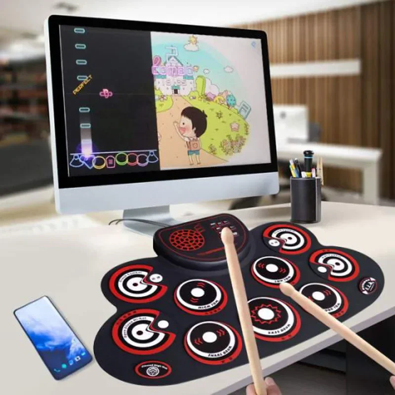 

Professional Trigger Electronic Drums Pad Practice Kids Electronic Percussion Adults Platillo Electronico Music Equipment