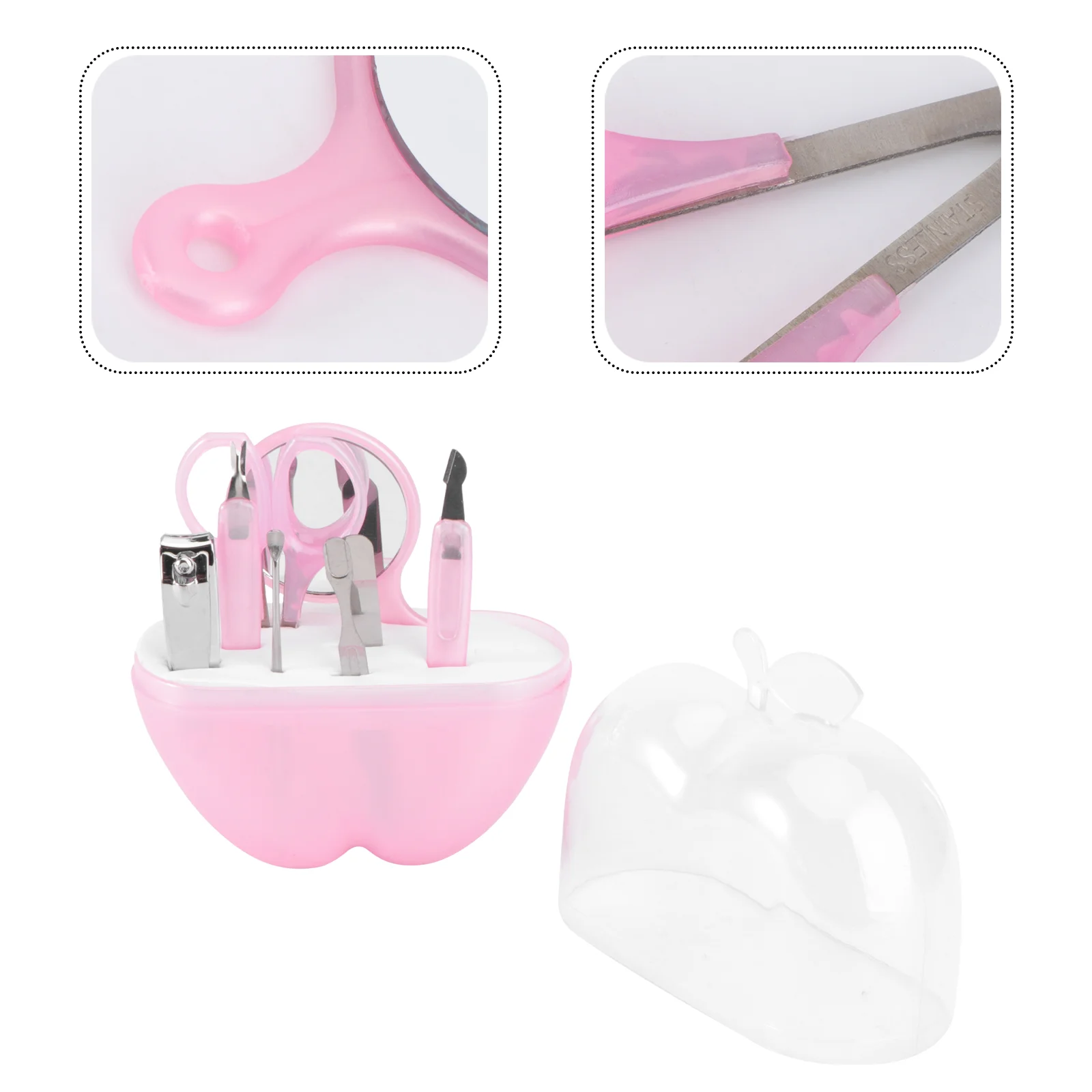 

9-in-1 Stainless Steel Lady Eyebrow Scissor Nail Clipper Mirror Cosmetic Set