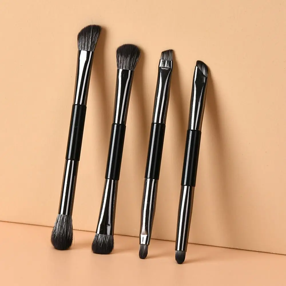 Description Picture 4 of itemDouble-ended Eyeshadow Brushes Set Eyeliner Brushes Multifunction Travel Makeup Brush Set Soft with Storage Box and Mirror