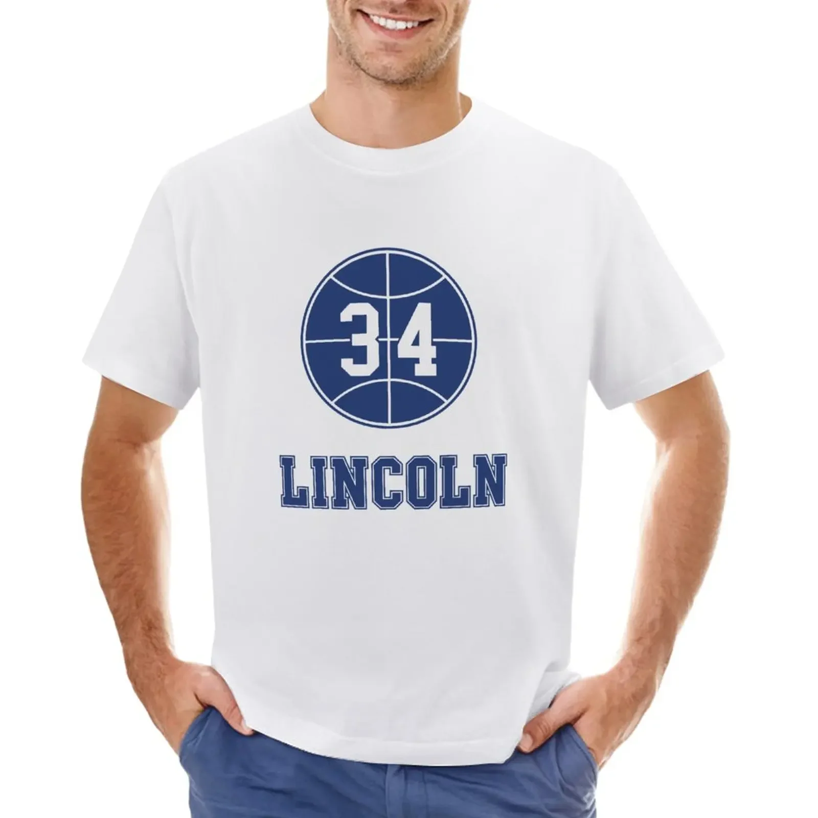 

Jesus Shuttlesworth 34 Lincoln High School Basketball T-Shirt oversized cute tops mens graphic t-shirts anime
