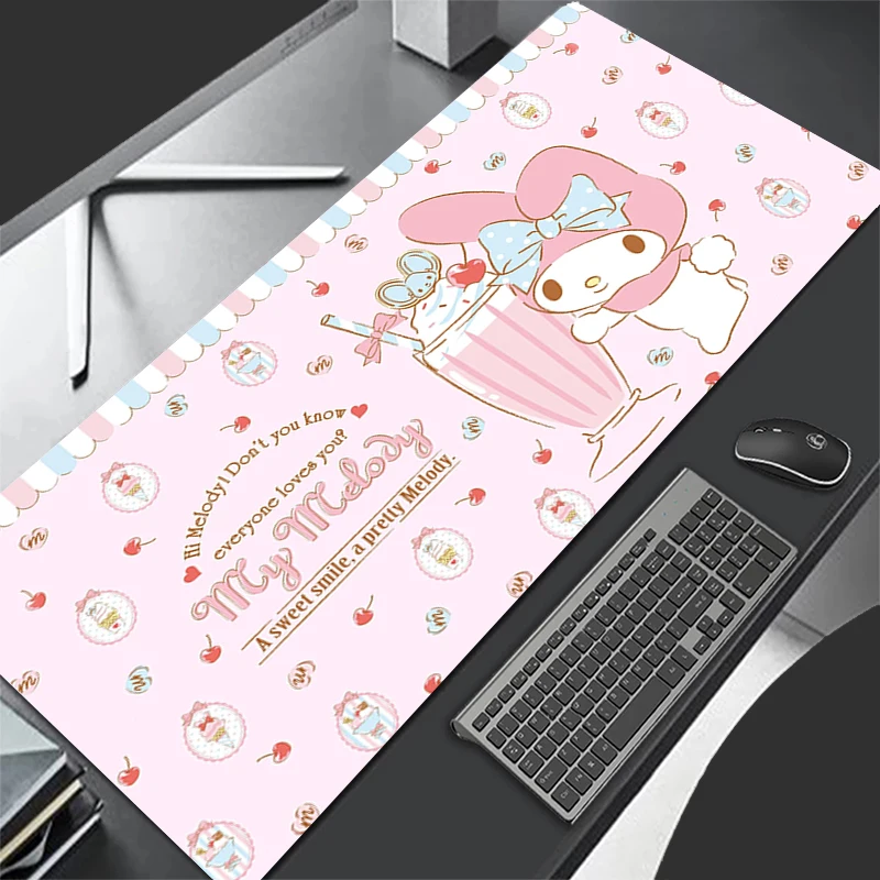 Melody Anime Kawaii Large Mousepad 900x400 Laptop Gaming Rubber Cute Mouse Pad PC Keyboard Office Durable Soft Table Mat Carpet banggood germany language deutsch keyboard sticker layout durable alphabet white letter for universal laptop computer