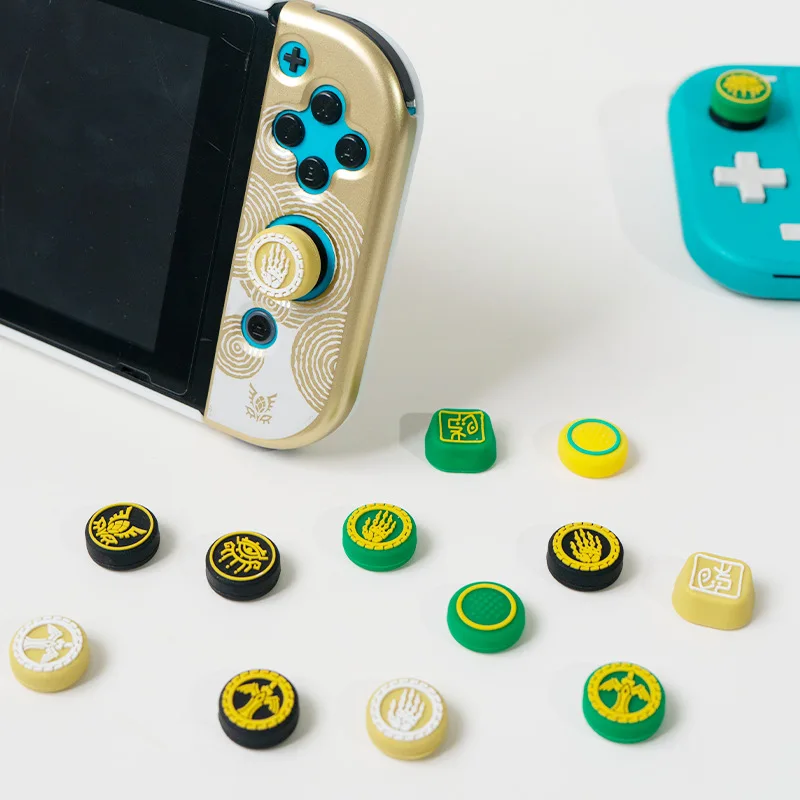 Per Nintendo Switch Oled Kingdom Of Zelda Tears Theme Silicone Thumb Grips Rocker Hat Oled/Lite Soft Button Caps Switch Lite