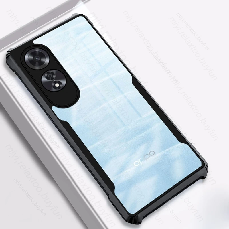 Ultra Clear Shockproof Armor Case for Oppo A60 - Transparent Acrylic with Camera Protection