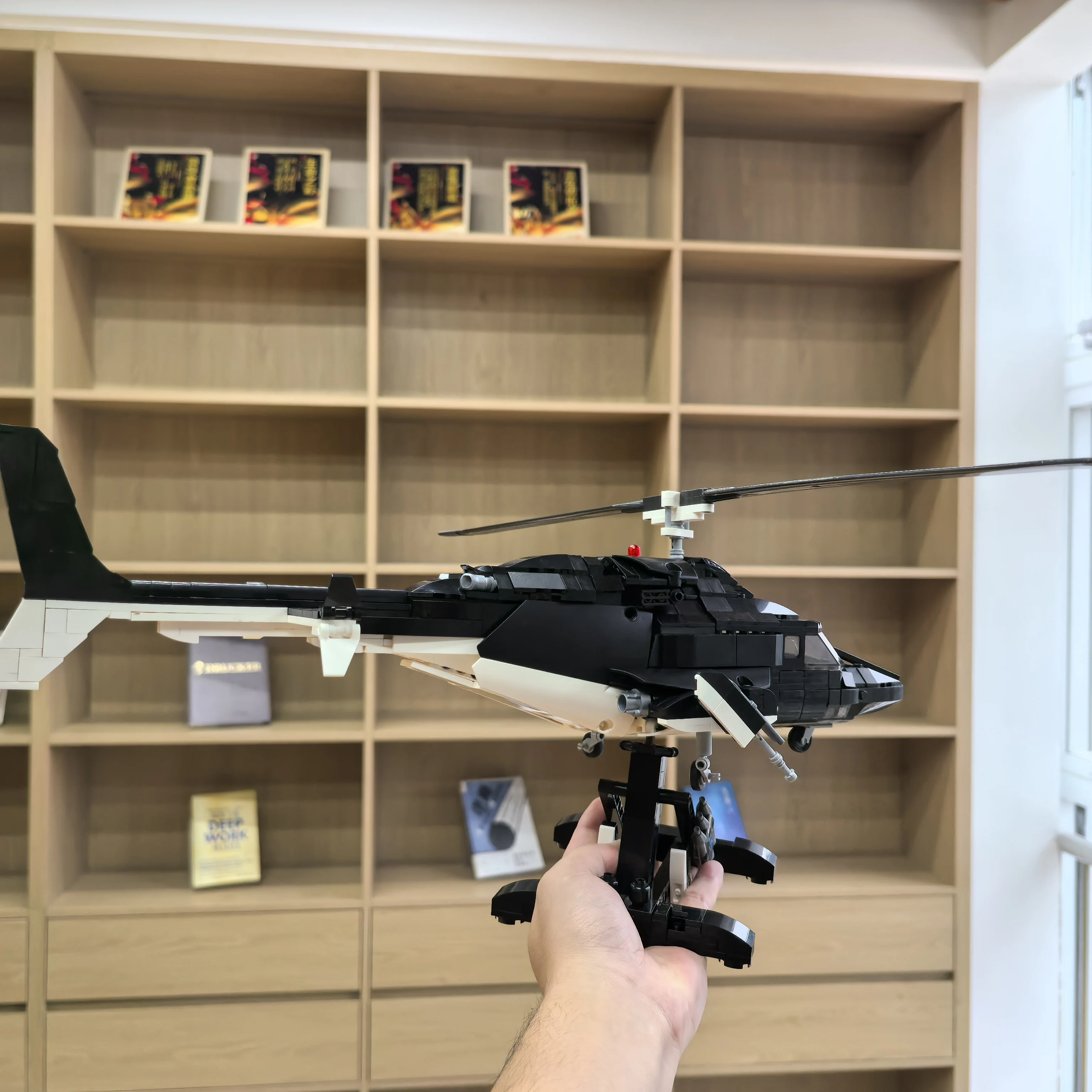 1039PCS Airwolf Bell 222 Special Ops Helicopter Custom Made Moc Model Technology