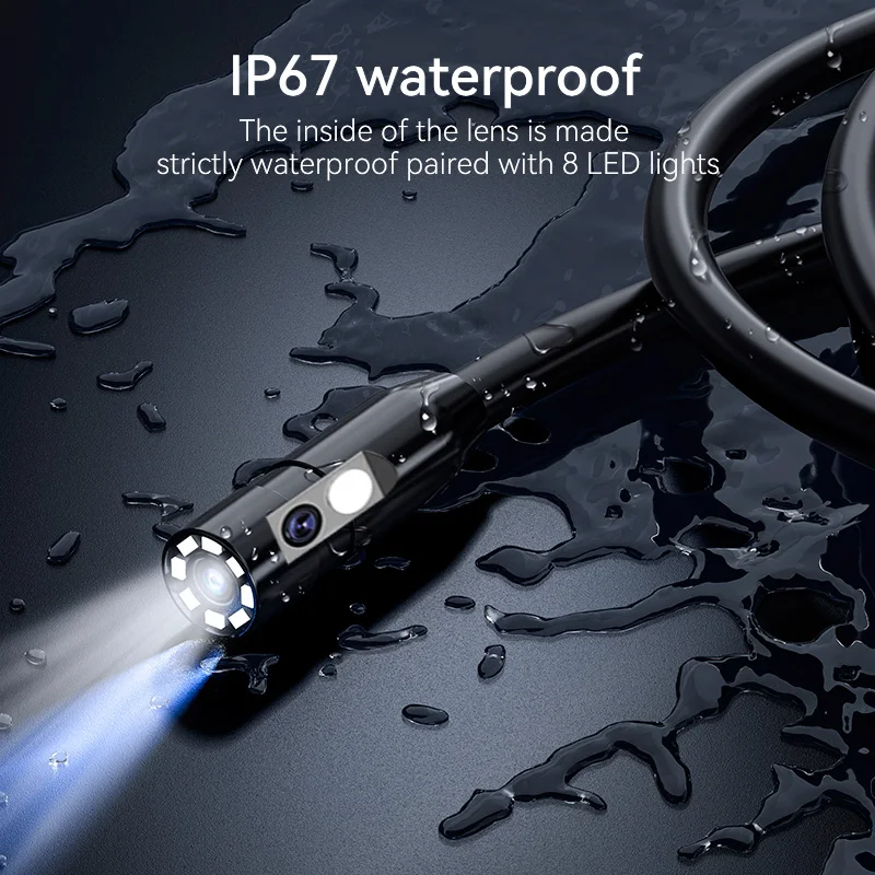 KERUI Industrial Endoscope Camera 4.3 "Single Dual Lens HD 1080P Car Inspection Borescope IP67 Waterproof Sewer Camera With LED 4