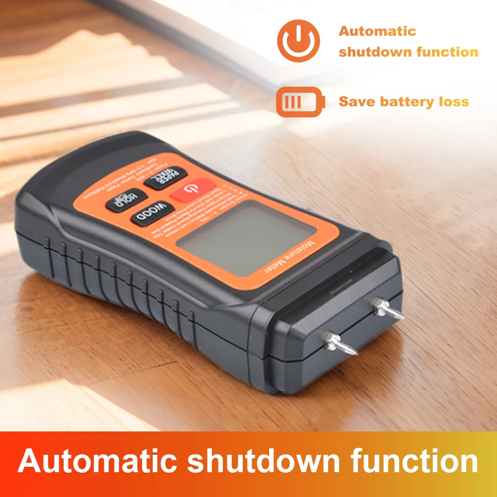 Digital Wood Moisture Meter with Temperature Display