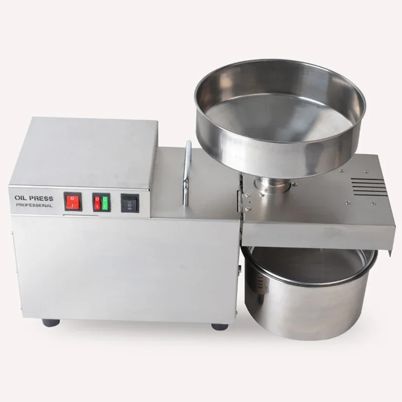 Medium-sized Commercial Oil Press Fully Automatic Cold and Hot Press Industrial Grade Electric Stainless Steel Oil Press S9 4
