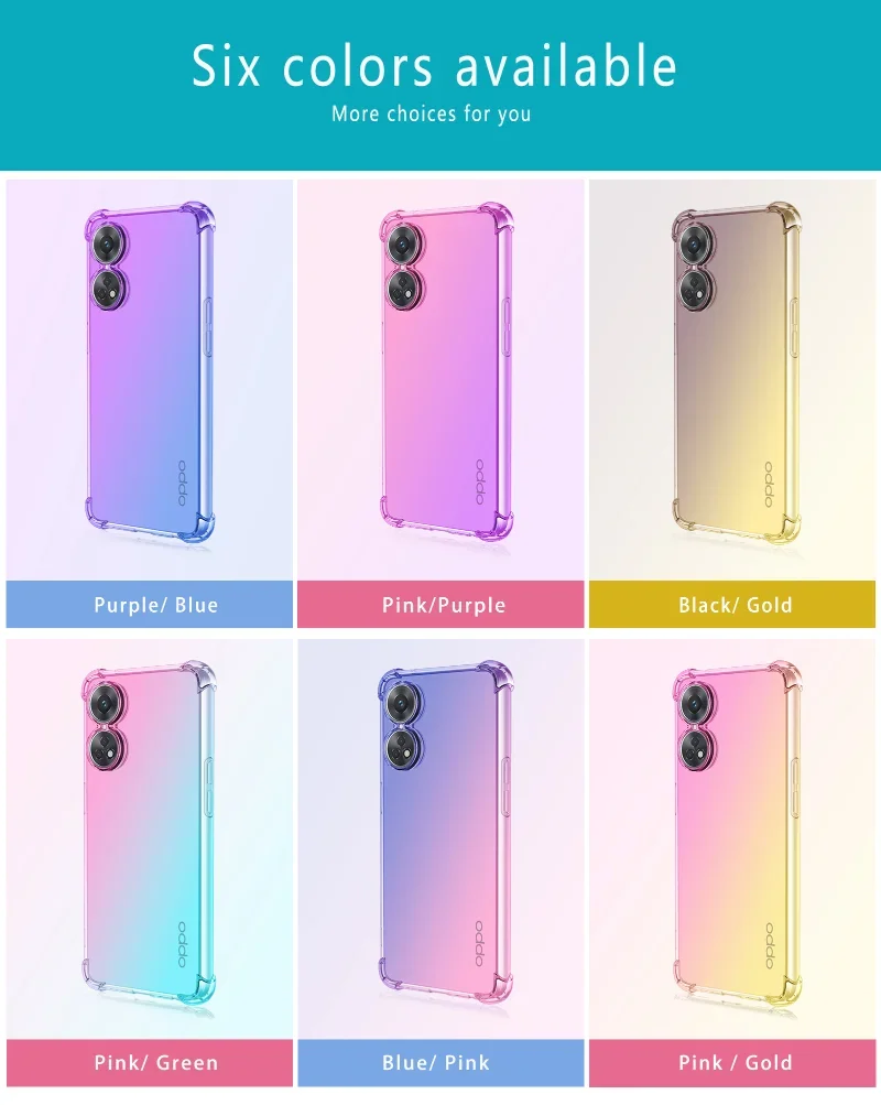 Shockproof Gradient Airbag TPU Phone Case Protective Cover