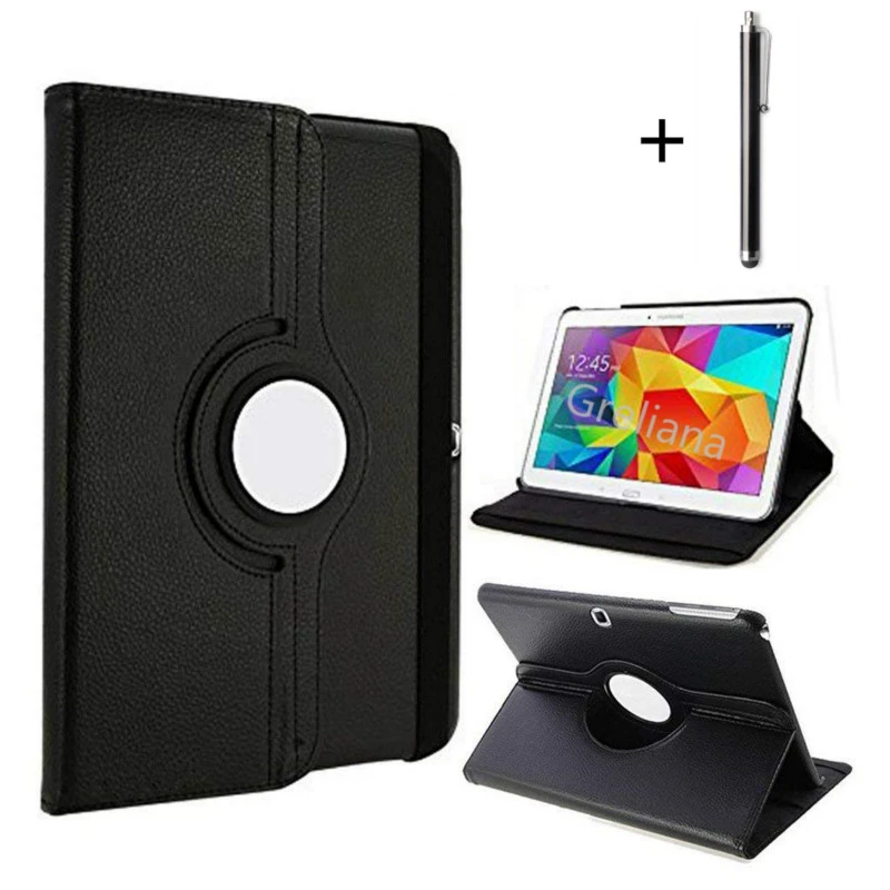 Funda de cuero con soporte para tableta Samsung Galaxy 4, carcasa de 10,1 con tapa, para modelos T530, T535, SM T530, T533, SM T531 y Tab4|Fundas de tablets y