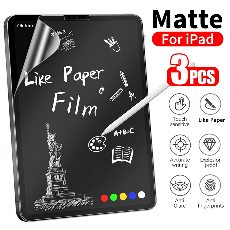 3-Pack Matte Paper-Feel Screen Protector Film
