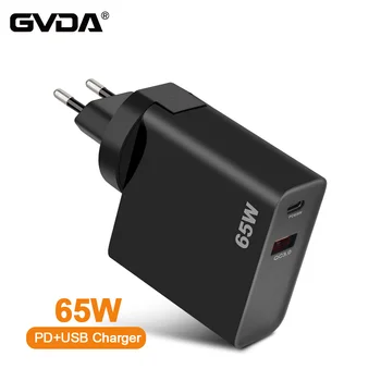 GVDA 납땜 인두용 C 타입 충전기, 65W, GD300 EU 플러그, US 플러그, PD QC3.0 고속 충전기