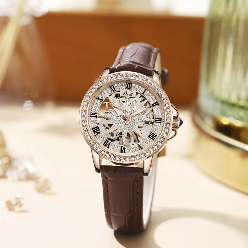 

Luxury Casual Fashion Stainless Steel Watches Rhinestone Ladies Watch Black Quartz Women Gift Clocks часы Relogio Feminino