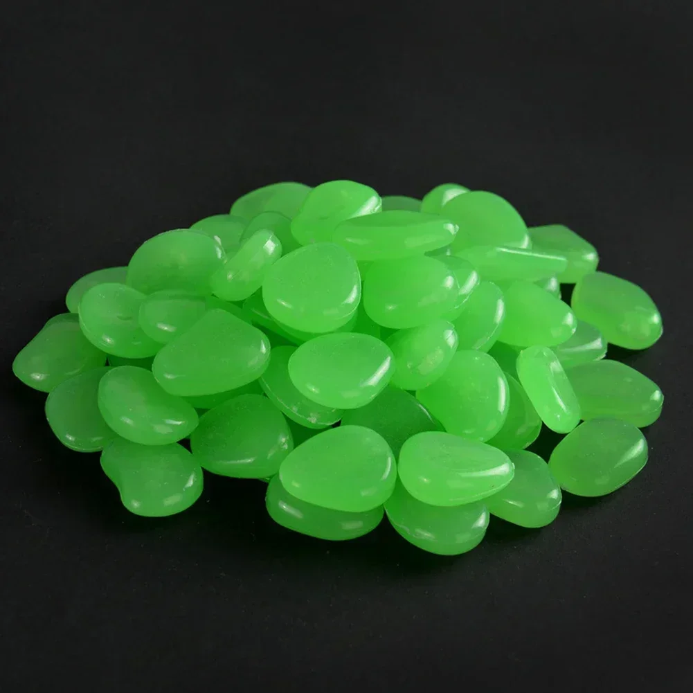 50pcs Shining Pebbles Gardening Fish Tanks Vases Courtyard Landscaping Sidewalks Gardens Shining Stone Garden Decorations