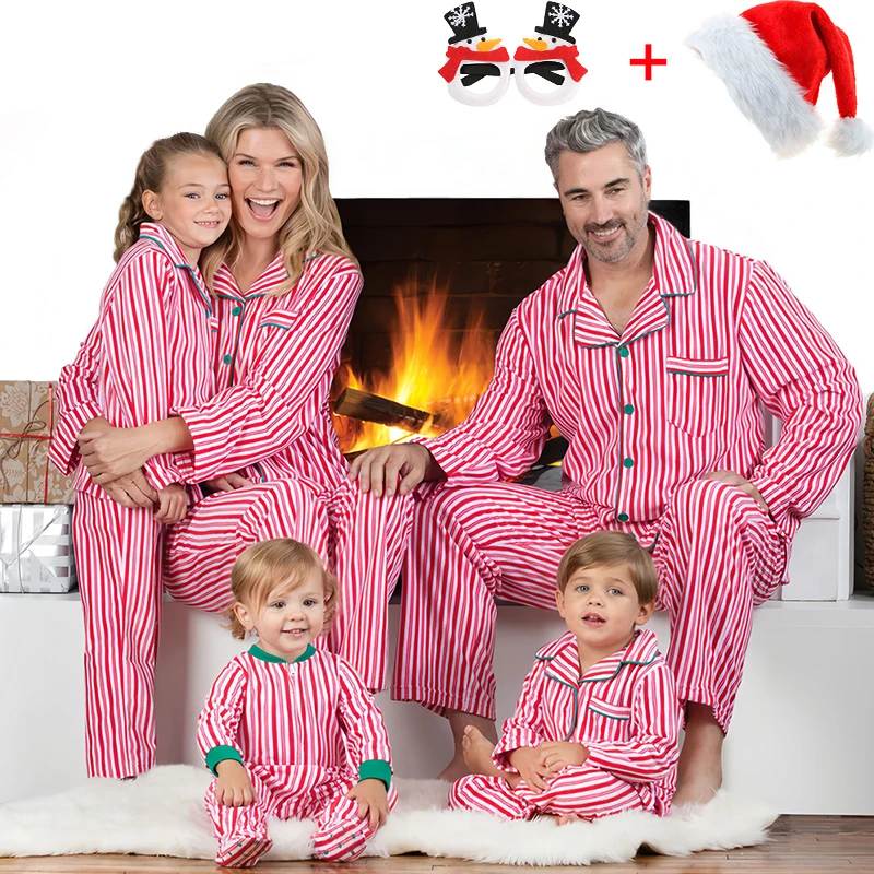 thumbnail image 1 of 2024 Conjunto de pijamas navideños a juego para padres, niños, bebés, perros y toda la familia, camisa de moda, pantalones, ropa de dormir para niños y niñas, ropa de estar en casa, 1 of 5