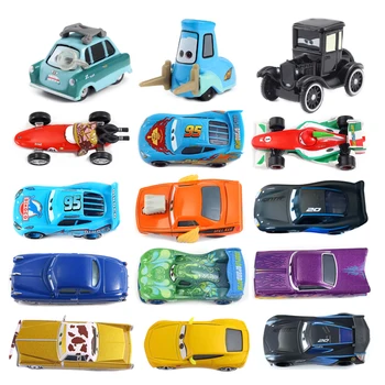 Cars Disney Pixar Toys Lightning McQueen Jacktion Storm Toy Car 1:55 Diecast Vehicle Metal Toy Car Kids Birthday Gift
