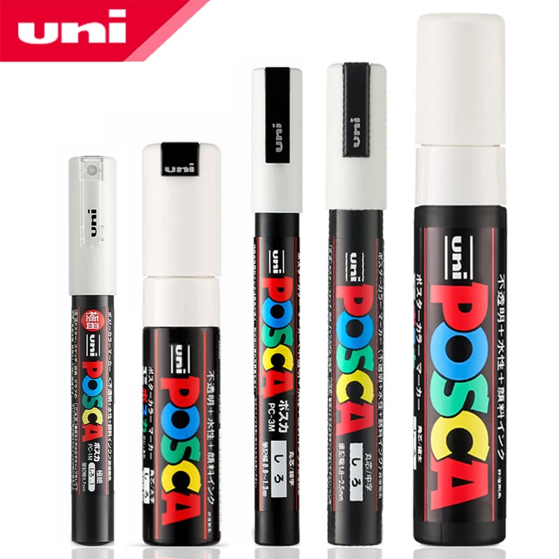 5pcs/set UNI Posca Marker Pen Mixing Paint Pen 5 Sizes PC-1M/3M/5M/8K/17K Painting POP Poster Advertising Stationery