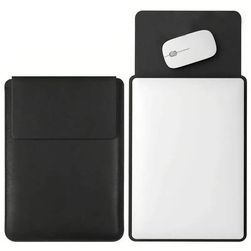 Elegant PU Leather Laptop Sleeve - Waterproof & Anti-Scratch, Portable