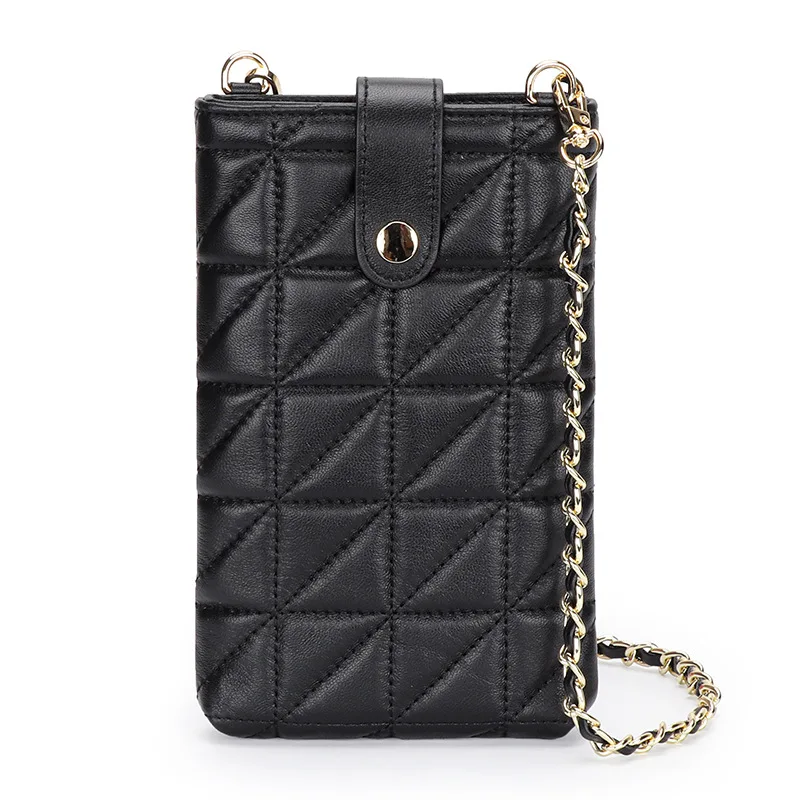 New girl shoulder bags mini sheepskin chain mobile phone women's bag female leather diagonal bag fashion mobile phone bags
