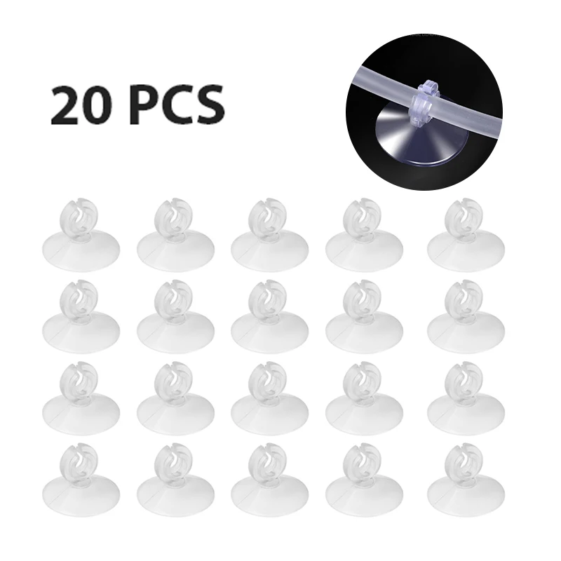 Aquarium Supplies Air Hose Suction Cup 20 Pcs Fish Tank Accessories 4*6 Fixed Oxygen Pump Clamp