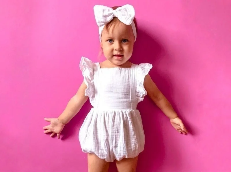 roupa de bebê menina, macacão de algodão