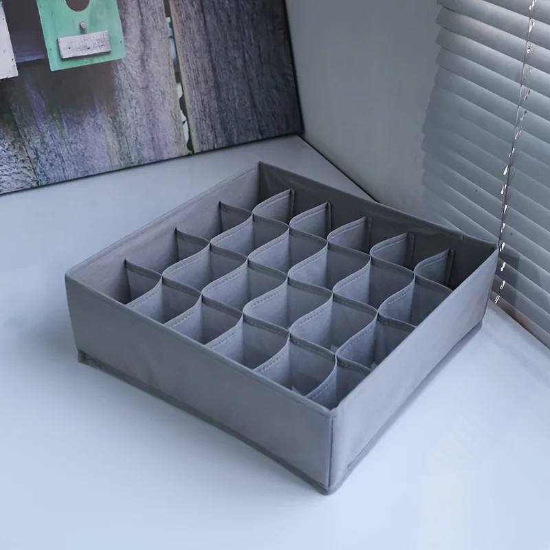 1pc Sock Drawer Organizer Divider for Hotel, 24 Cell Collapsible Closet Cabinet Organizer for Storing Socks, Handkerchiefs