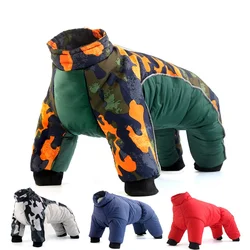 Manteau d'hiver imperméable pour chien, vêtement chaud, petit chiot, bouledogue français, costume XXL, veste pour animal de compagnie, combinaison de neige 