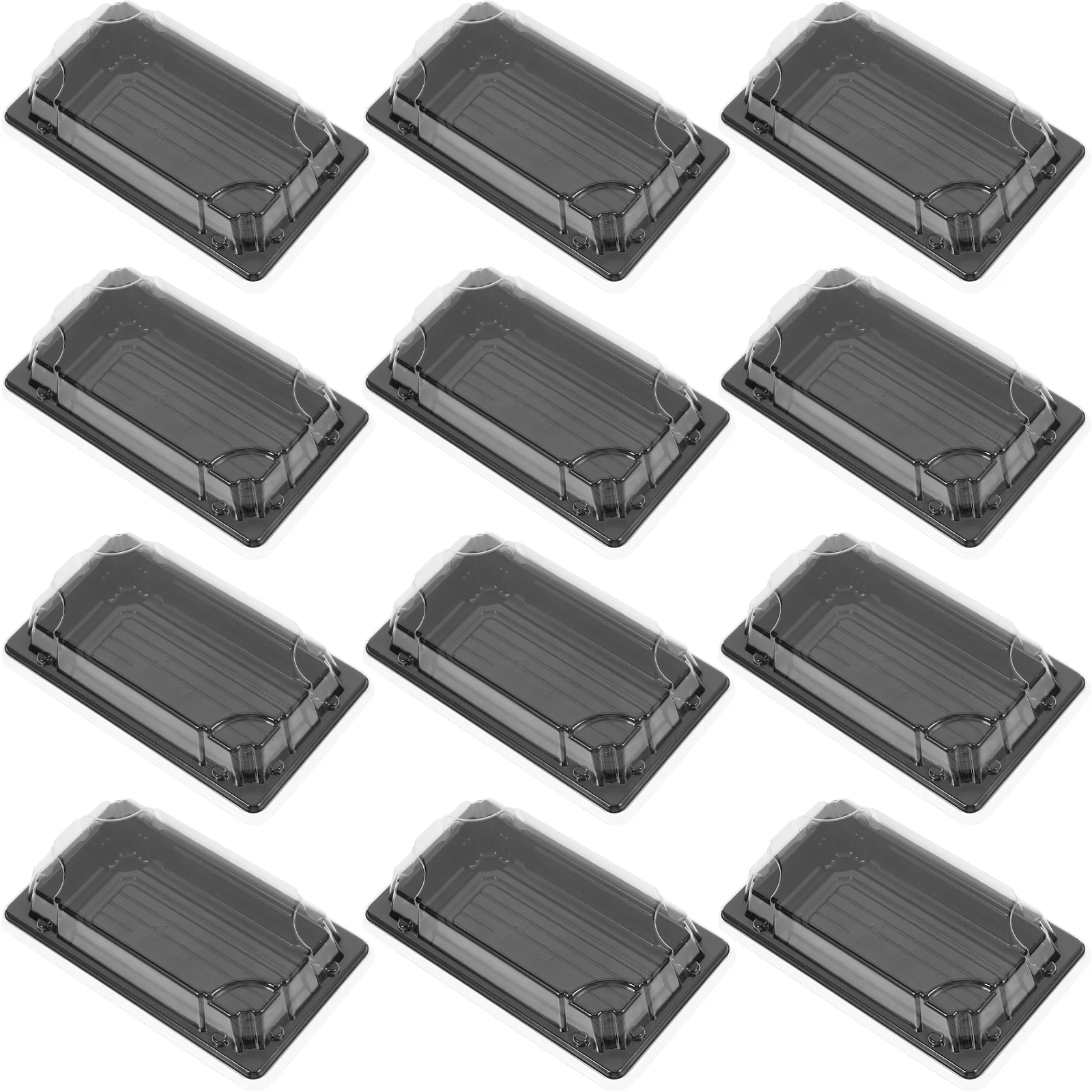 100Pcs Sushi Box Disposable Packing Boxes Take Out Containers Fruit Boxes Carry Out Containers Party Supplies