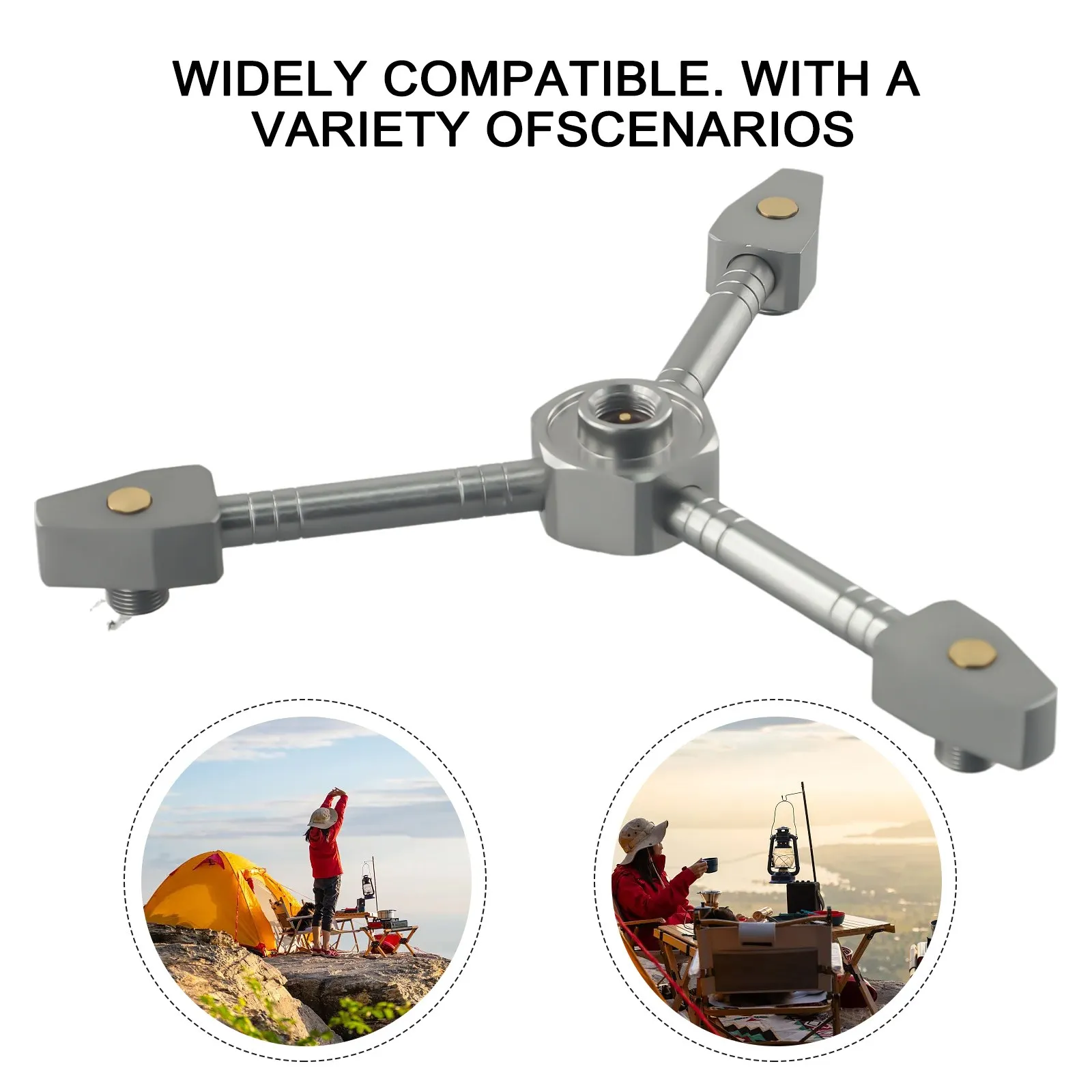 

Outdoor Camping Stove Adapter One-Three Outputs Tank Conversion Gas Distributor Flat Gas Adapter Outdoor Three Head Stove Gas