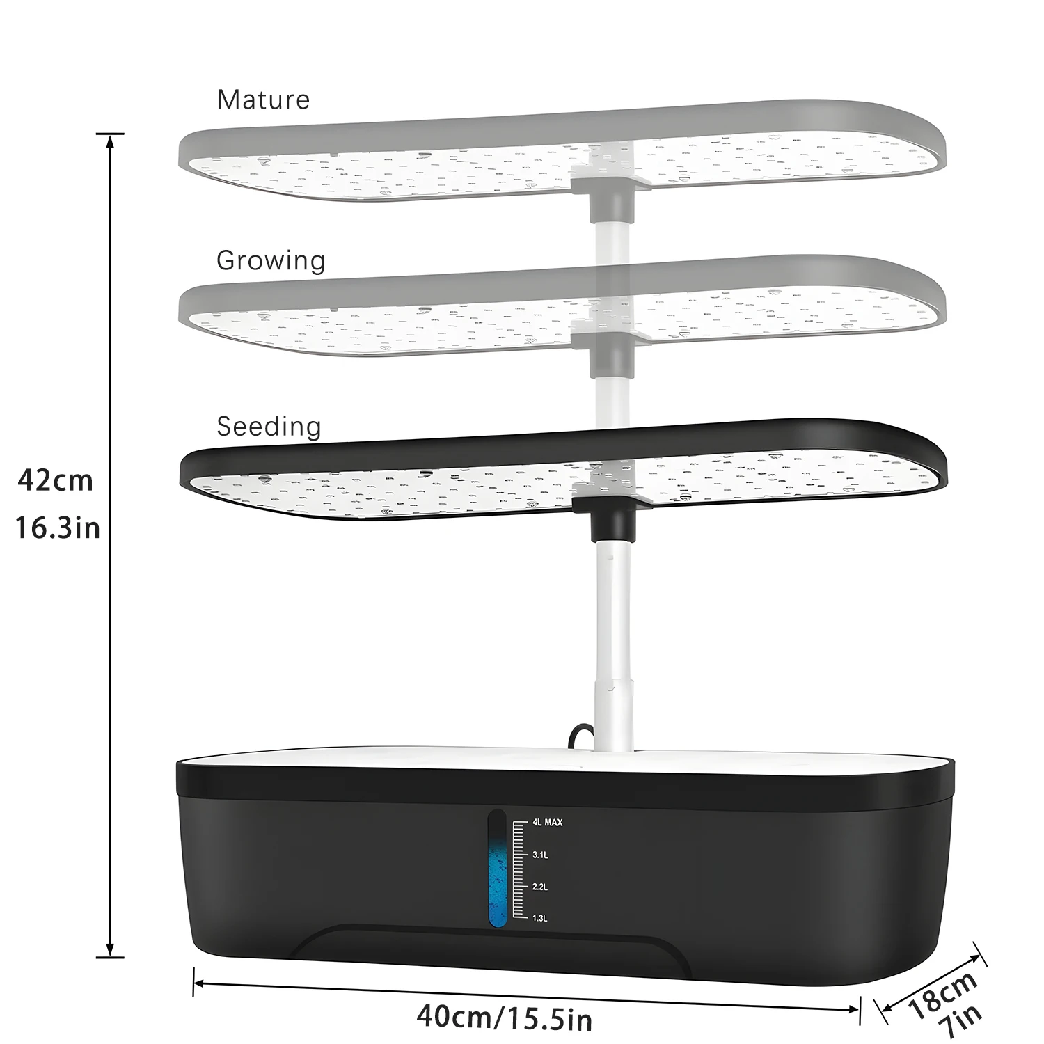 BHTNYOO Hydroponics Growing System Kit,12 Pods Indoor Hydroponic Garden with Smart LED Grow Lights(Adjustable Height)