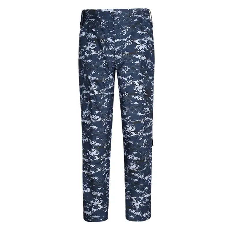 Men's Outdoor Multi-pocket Suit Blue Digital Clothing Wear resistant Breathable Work Clothes Men's Camping Hiking Hunting Suits 5