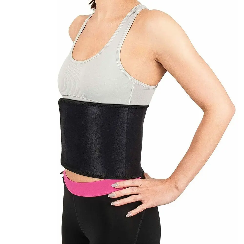 Polyester Taillengürtel mit Neopren-Unterstützung für den unteren Rücken, Schmerzlinderung, Lendenwirbelkontrolle, Sportlicher Nahtloser Körpergurt – Detail 9
