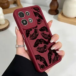 Cute Pink Lip Print Eye Ladder Phone Case Cover for G Stylus 5G 2026 (096JA0201JHN)