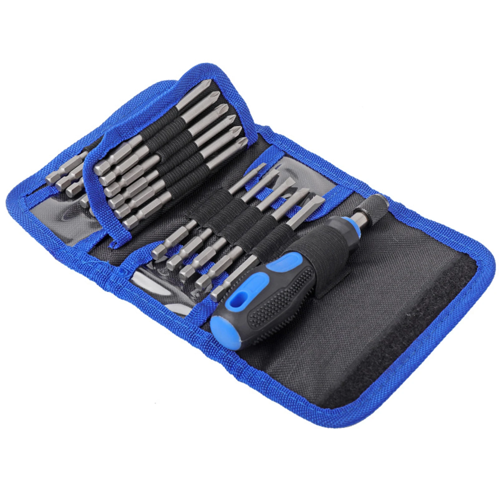 25 In 1 Screwdriver Bit Set Quick Release Long Screwdriver Bit 100mm Magnetic Bit Holder Screwdriver Bit Adapter In Tool Bag hand held 1 4in shank screwdriver bit holder quick release bit holder dropship