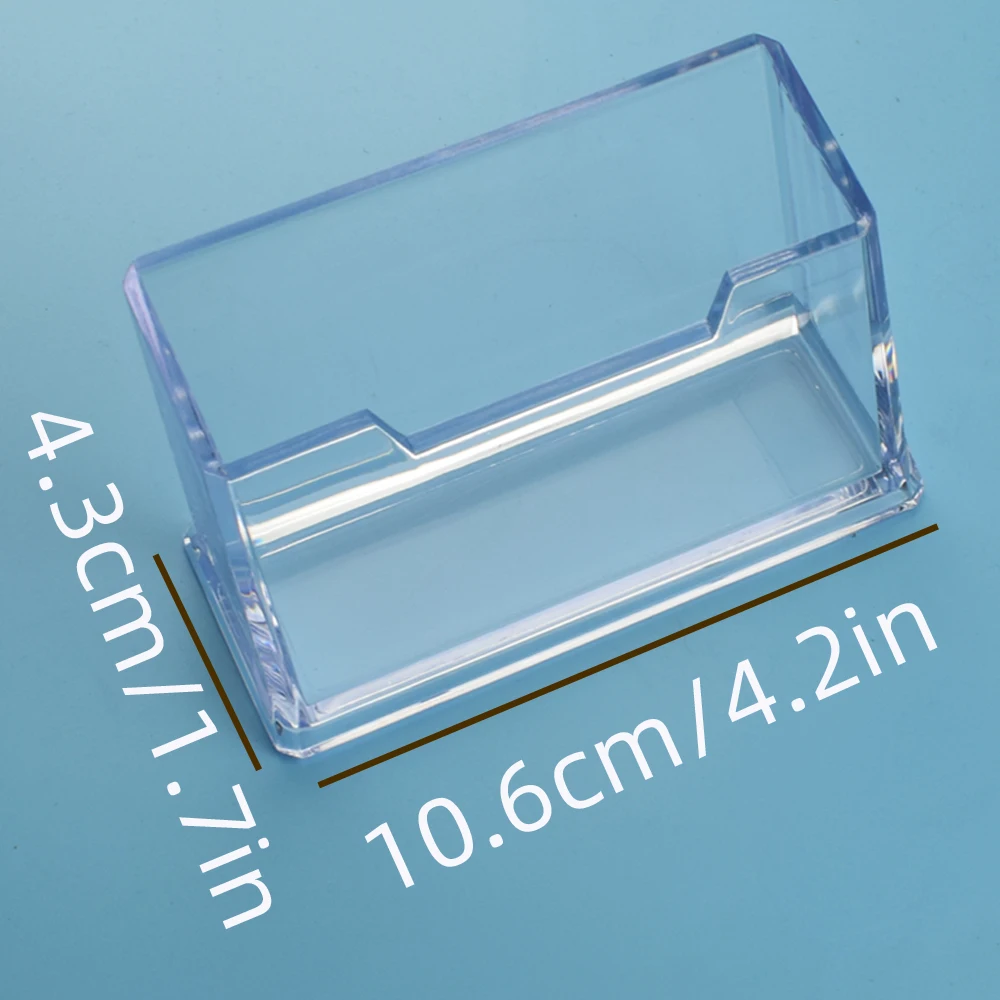 Business Card Holder Cardholder Box Transparent Thickened Acrylic Office Desk Organizer Case 5