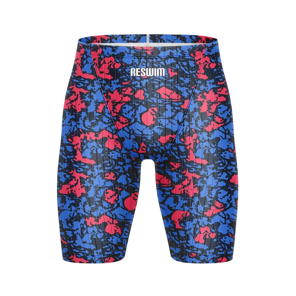 New Men's Swim Jammer Athletic Practice Knee-Length Swimsuit Shorts Swimming Trunks Beach Tights Pants Swimwear GYM Surf Short