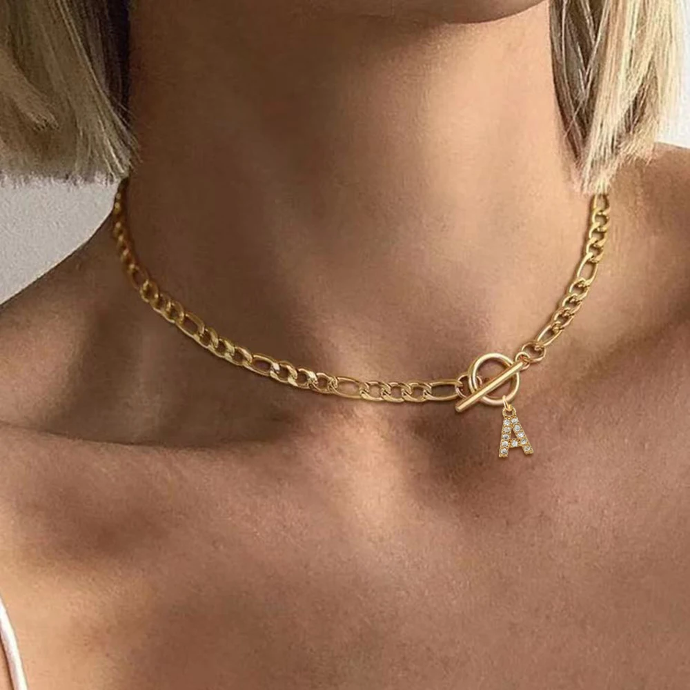 ClassicFashion26InitialLetterPendantWomenNecklaceTemperament