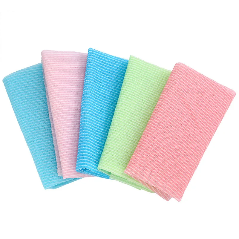 Exfoliating Nylon Bath Shower Body Cleaning Washing Scrubbing Towel Scrubbers Nylon Sponge Bath Accessories Rich Bubbles 6