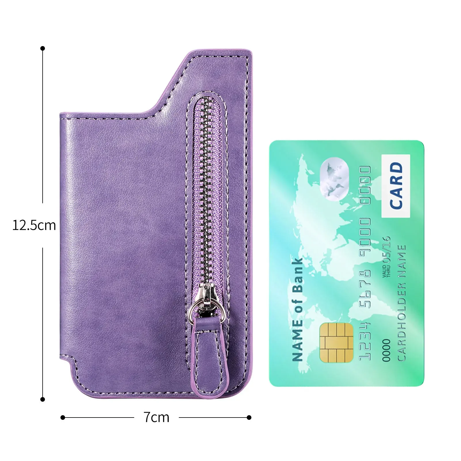 Universal Cell Phone Card Slot Wallet Case and Holder