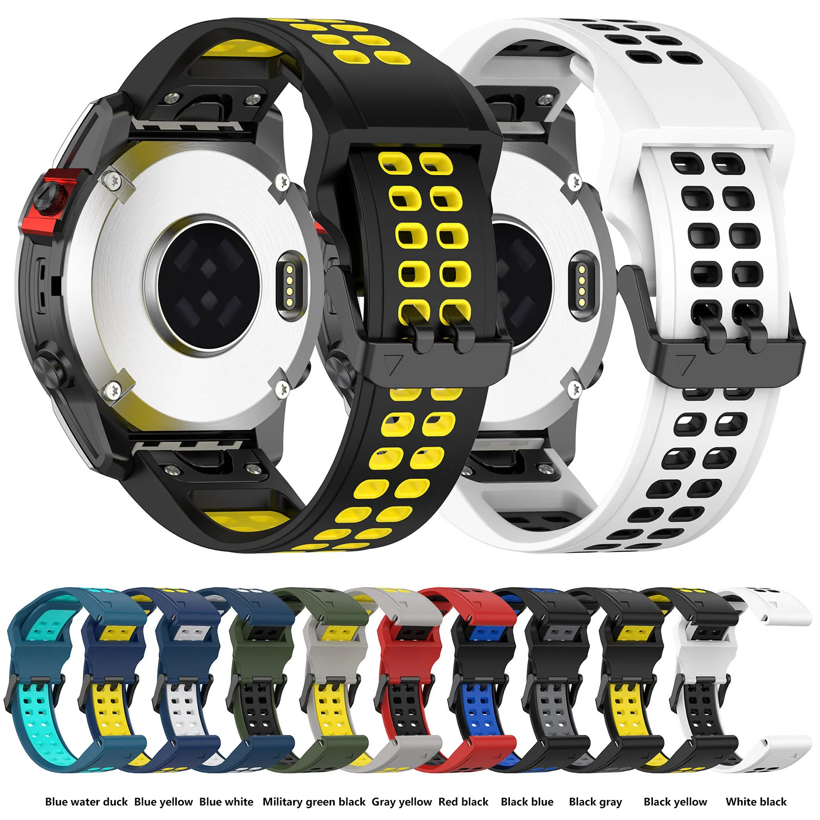 

20mm 22mm 26mm Quick release Strap For Garmin Fenix7/ Fenix 6S/ Fenix 5X Rubber Band Soft Silicone Watch Bands Correa